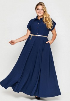 Платье, Vlavi, цвет: синий. Артикул: MP002XW0BHNB. Одежда / Одежда больших размеров / Платья и сарафаны