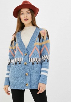 Кардиган, Self Made, цвет: голубой. Артикул: MP002XW0GRU3. Одежда / Джемперы, свитеры и кардиганы / Кардиганы