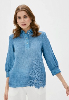 Блуза, Agenda, цвет: голубой. Артикул: MP002XW0RW12. Одежда / Блузы и рубашки / Блузы / Agenda