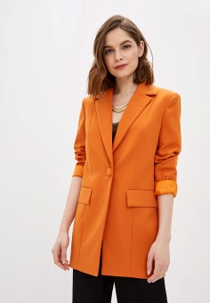 Пиджак, Модный дом Виктории Тишиной, цвет: оранжевый. Артикул: MP002XW0RYY4. Одежда / Пиджаки и костюмы