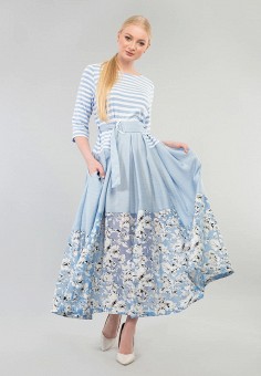 Платье, Maxa, цвет: голубой. Артикул: MP002XW11PMN. Одежда / Одежда больших размеров / Платья и сарафаны