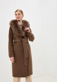 Пальто, Almarosa, цвет: коричневый. Артикул: MP002XW1BX3Z. Одежда / Верхняя одежда / Пальто / Зимние пальто