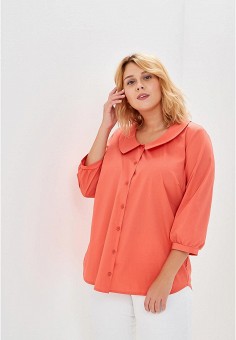 Рубашка, Olsi, цвет: коралловый. Артикул: MP002XW1GM2K. Одежда / Блузы и рубашки / Рубашки / Olsi