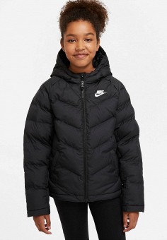 Куртка утепленная, Nike, цвет: черный. Артикул: NI464EKJWUB3. Девочкам / Одежда
