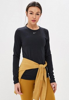 Лонгслив спортивный, Nike, цвет: черный. Артикул: NI464EWECCC3. Спорт