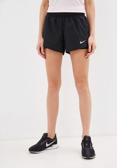Шорты спортивные, Nike, цвет: черный. Артикул: NI464EWHTUF6. Спорт / Бег / Шорты