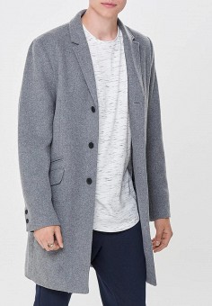 Пальто, Only & Sons, цвет: серый. Артикул: ON013EMBUUG5. Одежда / Верхняя одежда / Пальто