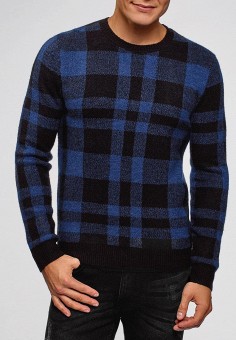 Джемпер, oodji, цвет: синий. Артикул: OO001EMDDMS4. oodji