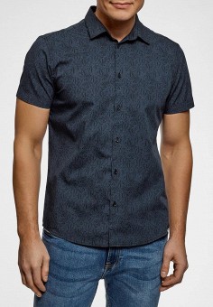 Рубашка, oodji, цвет: синий. Артикул: OO001EMFDUF3. oodji