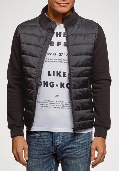 Олимпийка, oodji, цвет: черный. Артикул: OO001EMFYTO1. oodji