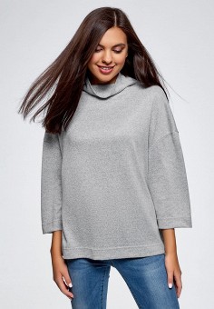 Свитшот, oodji, цвет: серый. Артикул: OO001EWCEIS1. oodji