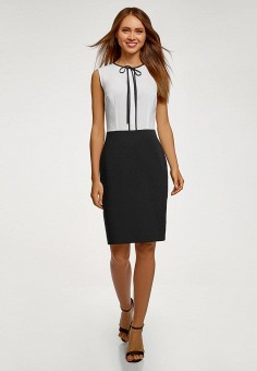 Платье, oodji, цвет: мультиколор. Артикул: OO001EWGIPG3. oodji