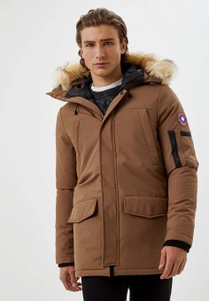 Куртка утепленная, Paragoose, цвет: бежевый. Артикул: PA068EMLBSE5. Одежда / Верхняя одежда / Пуховики и зимние куртки / Зимние куртки