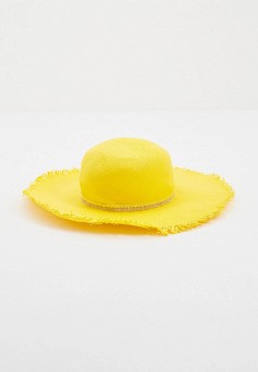 Шляпа, Patrizia Pepe, цвет: желтый. Артикул: PA748CWMDDF7. Аксессуары / Головные уборы / Шляпы