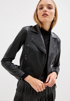 Куртка кожаная, Pennyblack, цвет: черный. Артикул: PE003EWGHPA3. 