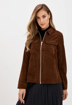Куртка, Pieces, цвет: коричневый. Артикул: PI752EWJQAG3. Одежда / Верхняя одежда / Pieces