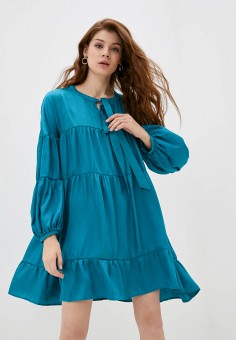 Платье, Please, цвет: бирюзовый. Артикул: PL003EWLQVR9. Please
