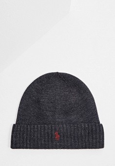 Шапка, Polo Ralph Lauren, цвет: серый. Артикул: PO006CMLPTB2. Аксессуары / Головные уборы / Шапки
