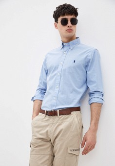 Рубашка, Polo Ralph Lauren, цвет: голубой. Артикул: PO006EMMCUB0. Одежда / Рубашки