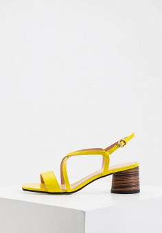Босоножки, Pollini, цвет: желтый. Артикул: PO756AWMDMB3. Обувь / Босоножки / Pollini