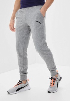 Брюки спортивные, PUMA, цвет: серый. Артикул: PU053EMMJHS4. PUMA