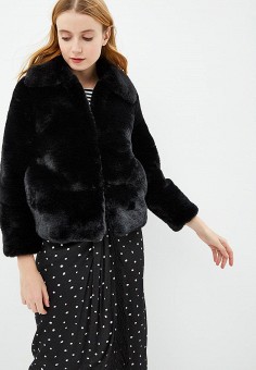 Шуба, River Island, цвет: черный. Артикул: RI004EWDUNF0. River Island