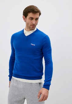 Пуловер, Roberto Cavalli Sport, цвет: синий. Артикул: RO047EMLAIG7. Roberto Cavalli Sport