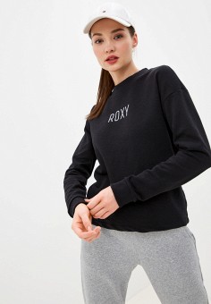 Свитшот, Roxy, цвет: черный. Артикул: RO165EWKNRS6. Roxy