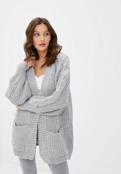Кардиган, Topshop, цвет: серый. Артикул: RTLAAA040801. Topshop