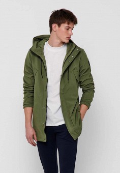 Парка, Only & Sons, цвет: хаки. Артикул: RTLAAA117601. Одежда / Верхняя одежда / Парки