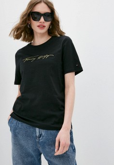 Футболка, Tommy Hilfiger, цвет: черный. Артикул: RTLAAA191001. Tommy Hilfiger