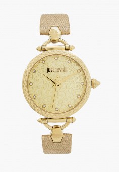 Часы, Just Cavalli, цвет: золотой. Артикул: RTLAAA391401. Premium / Аксессуары / Часы / Часы со стрелками / Just Cavalli