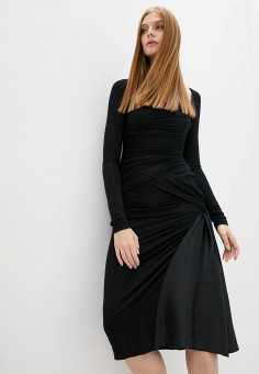 Платье, N21, цвет: черный. Артикул: RTLAAA665701. Premium / Одежда / N21