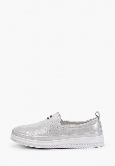 Слипоны, Der Spur, цвет: серебряный. Артикул: RTLAAB422301. Обувь / Слипоны