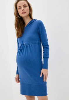 Платье, Mamalicious, цвет: синий. Артикул: RTLAAB750801. Одежда / Одежда для беременных