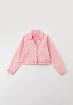 Куртка джинсовая, Liu Jo Junior, цвет: розовый. Артикул: RTLAAB783601. 