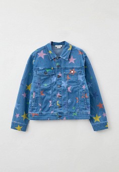 Куртка джинсовая, Stella McCartney Kids, цвет: голубой. Артикул: RTLAAB899902. 