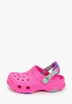 Сабо, Crocs, цвет: розовый. Артикул: RTLAAC096401. Девочкам / Обувь / Резиновая обувь