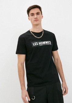 Футболка, Les Hommes, цвет: черный. Артикул: RTLAAC201201. Premium