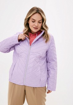 Куртка утепленная, Ulla Popken, цвет: фиолетовый. Артикул: RTLAAD641201. Одежда / Верхняя одежда / Ulla Popken