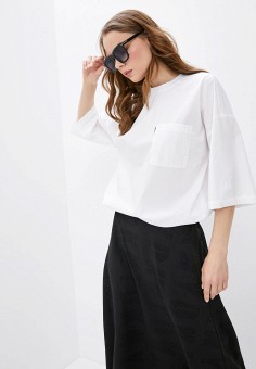 Блуза, DKNY, цвет: белый. Артикул: RTLAAD666901. 