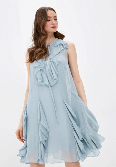 Платье, Twinset Milano, цвет: голубой. Артикул: RTLAAE641901. Premium
