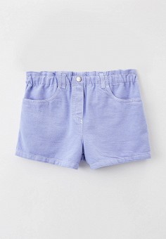 Шорты джинсовые, Emporio Armani, цвет: фиолетовый. Артикул: RTLAAE678201. Девочкам / Emporio Armani