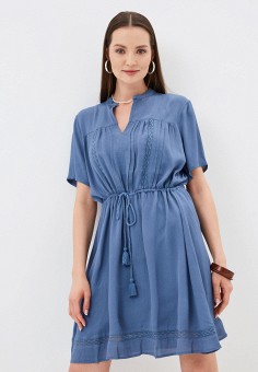 Платье, Ichi, цвет: голубой. Артикул: RTLAAE870001. Ichi