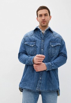 Куртка джинсовая, Maison Margiela, цвет: синий. Артикул: RTLAAF492801. Одежда / Верхняя одежда / Джинсовые куртки