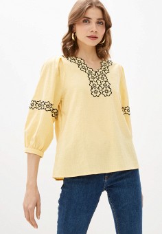 Блуза, Bruebeck, цвет: желтый. Артикул: RTLAAF753302. Одежда / Блузы и рубашки / Блузы / Bruebeck