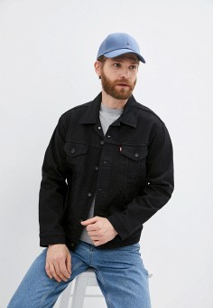 Куртка джинсовая, Levi's®, цвет: черный. Артикул: RTLAAG524101. Одежда / Верхняя одежда / Джинсовые куртки