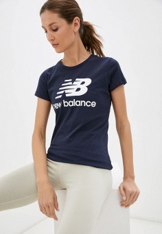 Футболка, New Balance, цвет: синий. Артикул: RTLAAG526301. Одежда / New Balance