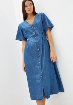 Платье джинсовое, Selected Femme, цвет: синий. Артикул: RTLAAH045302. Одежда / Selected Femme
