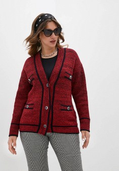 Кардиган, Claudie Pierlot, цвет: красный. Артикул: RTLAAH240401. Premium / Одежда / Джемперы, свитеры и кардиганы / Claudie Pierlot